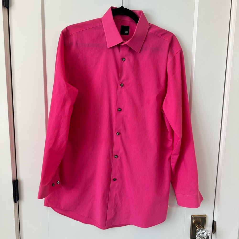 J. Ferrar Slimfit Long Sleeve Button Down (Pink) - Picture 1 of 2